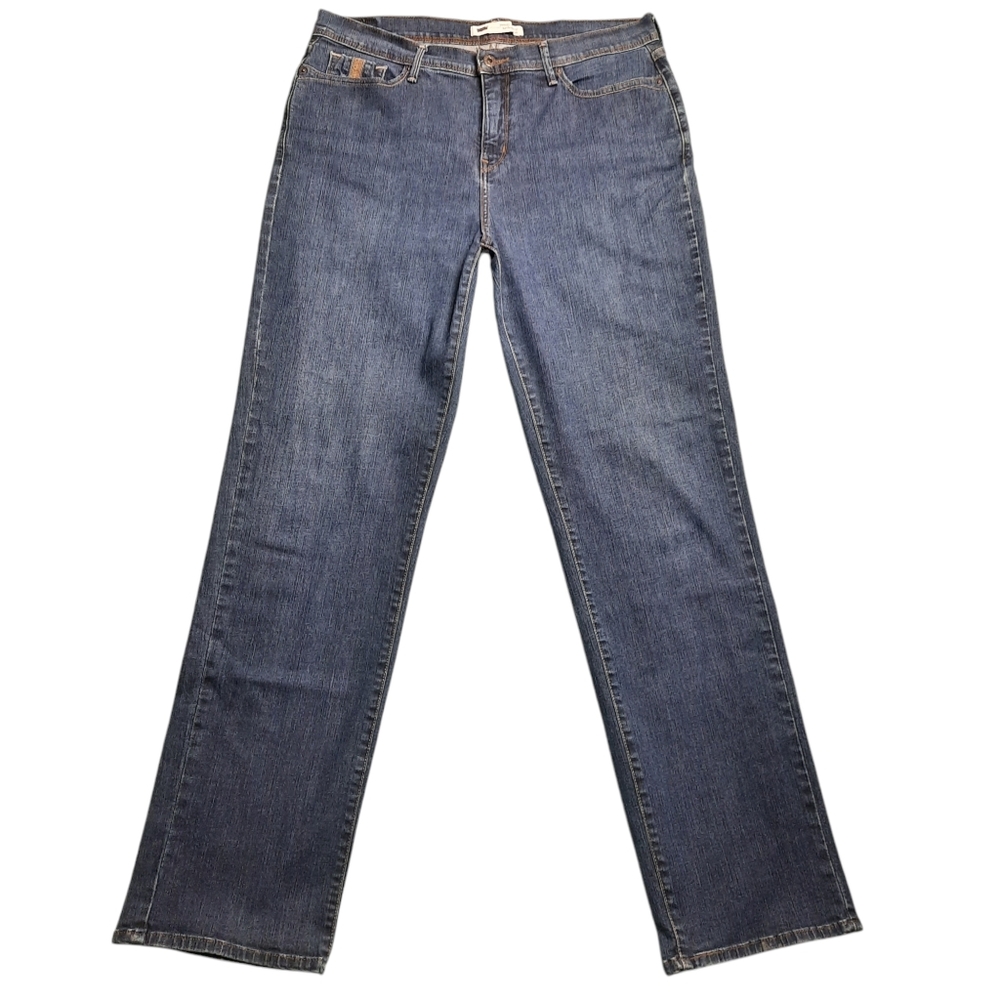 Levi's 512 Perfectly Slimming Straight Blue Jeans SZ 14M